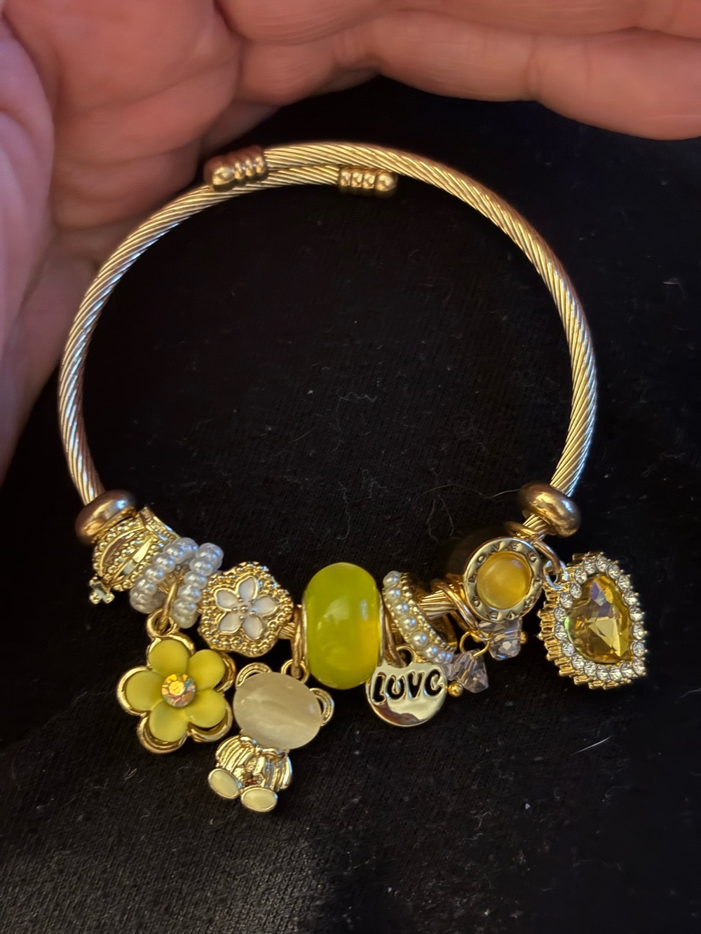 Bracelet- Gold plated  Alloy Charm Bangle Bracelet,  these are just beautiful br